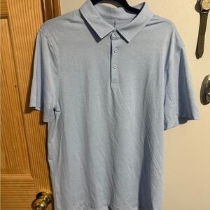 Lululemon Athletica Blue Polo Shirt Casual Short-Sleeve